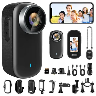 NISANMOON Actioncamera 4K WiFi Waterdicht Mini 150° Magnetisch
