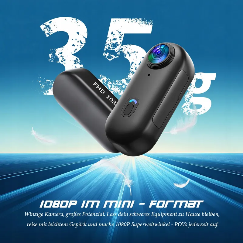 BAOBYLON Mini Action Cam WiFi 1080P Onderwater Helm Fiets Zwart — foto 2