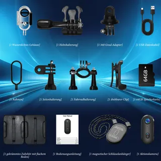 BAOBYLON Mini Action Cam WiFi 1080P Onderwater Helm Fiets Zwart — miniatuur 9