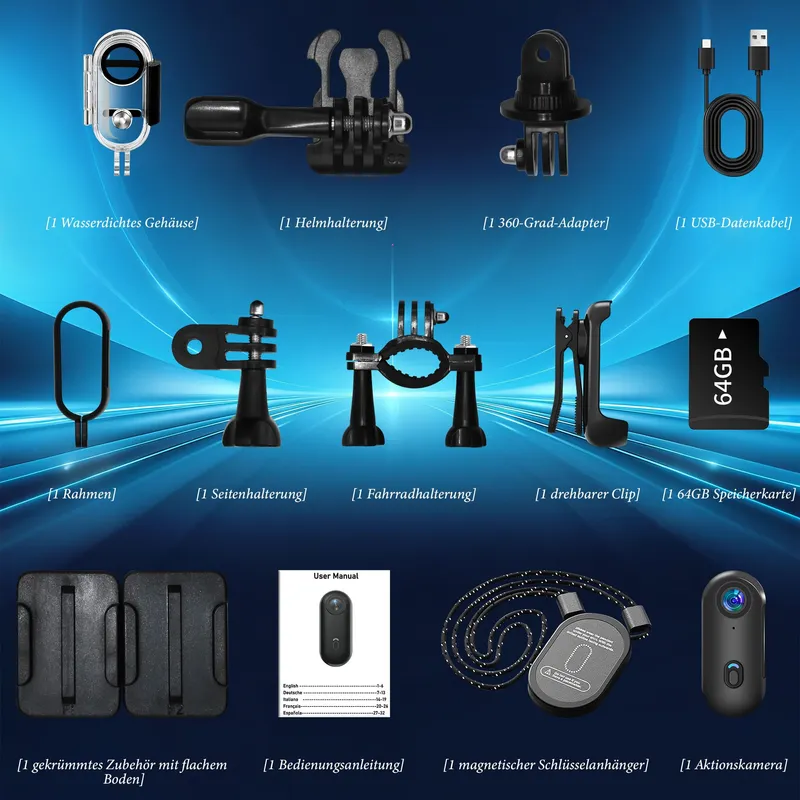 BAOBYLON Mini Action Cam WiFi 1080P Onderwater Helm Fiets Zwart — foto 9