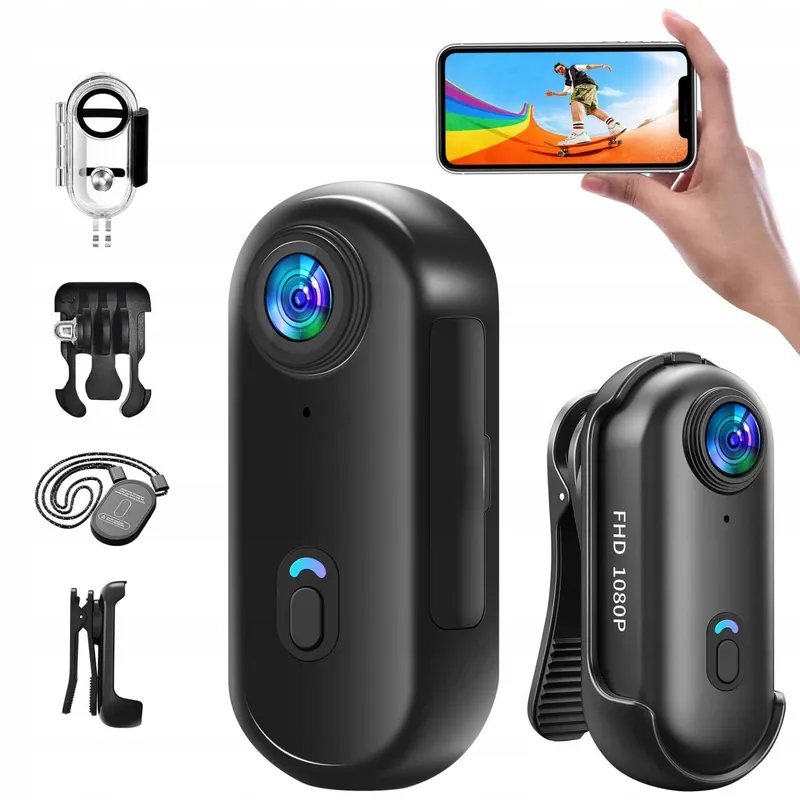 BAOBYLON Mini Action Cam WiFi 1080P Onderwater Helm Fiets Zwart — foto 1