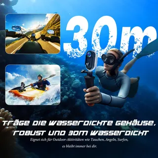BAOBYLON Mini Action Cam WiFi 1080P Onderwater Helm Fiets Zwart — miniatuur 7