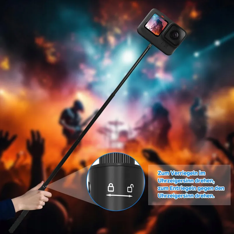 PETOUR Selfiestick 150cm Motor Fiets Insta360 X5 X4 X3 — foto 6