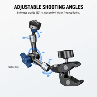 NEEWER Magic Arm 7" Super Clamp Camera Monitor Houder — miniatuur 3