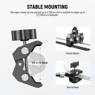 NEEWER Magic Arm 7" Super Clamp Camera Monitor Houder — miniatuur 5