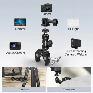 SMALLRIG 1138B Mini Magic Arm Super Clamp 360 GoPro 1,5kg — miniatuur 4