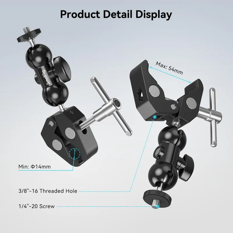 SMALLRIG 1138B Mini Magic Arm Super Clamp 360 GoPro 1,5kg — foto 5