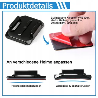 PDKKFF Set 24 Zelfklevende Helmhouders voor GoPro DJI Insta360 — miniatuur 3