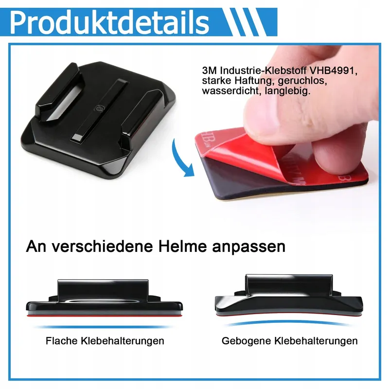 PDKKFF Set 24 Zelfklevende Helmhouders voor GoPro DJI Insta360 — foto 3