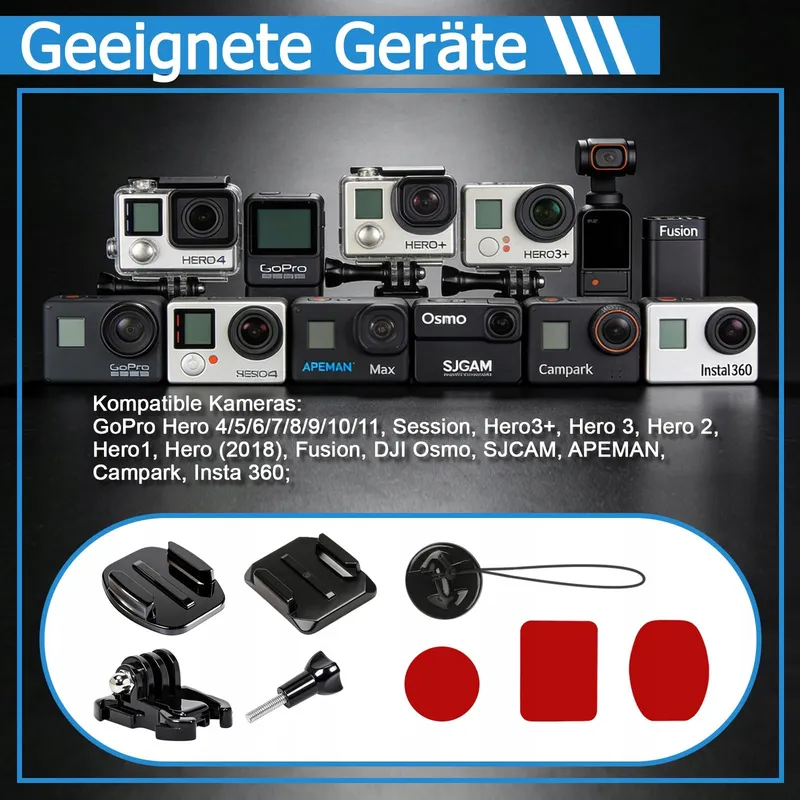 PDKKFF Set 24 Zelfklevende Helmhouders voor GoPro DJI Insta360 — foto 6