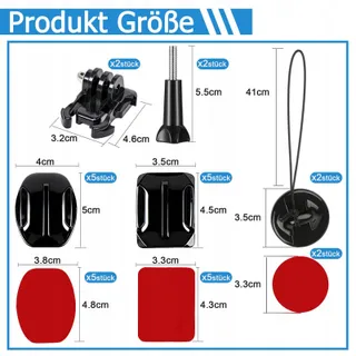 PDKKFF Set 24 Zelfklevende Helmhouders voor GoPro DJI Insta360 — miniatuur 2