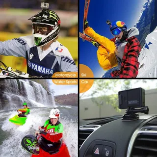 SAMETOP Zelfklevende Helmmontage GoPro 8 Stuks — miniatuur 6