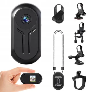 POKURUI Mini Actiecamera Bodycam 1080P HD Nachtzicht Magnetisch