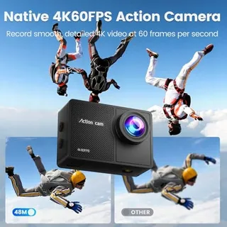TIMNUT Actiecamera 4K 48MP WiFi EIS 40M Waterdicht 64GB Zoom — miniatuur 4