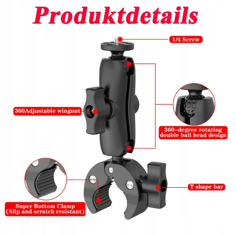 ANHOER Stuurhouder Camera voor GoPro Hero 13-9 Max Insta360 — foto 3