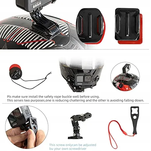 SUREWO Helmhouder voor GoPro Hero 13 DJI Osmo Action Zwart — foto 4