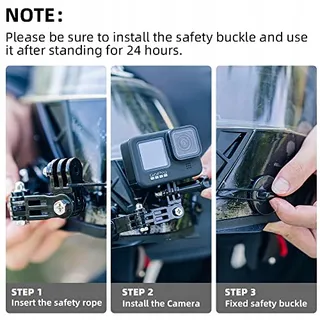 SUREWO Helmhouder voor GoPro Hero 13 DJI Osmo Action Zwart — miniatuur 3