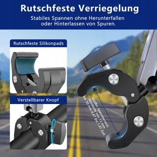 VZU Motorhouder GoPro Insta360 DJI Dual 360° Draaibaar Fiets — miniatuur 3