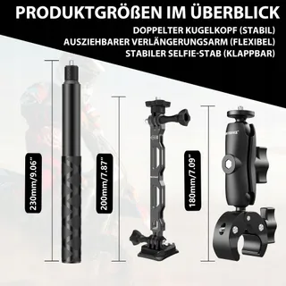 NUOBAKE Stuurhouder Set Sportcamera GoPro Insta360 — miniatuur 8