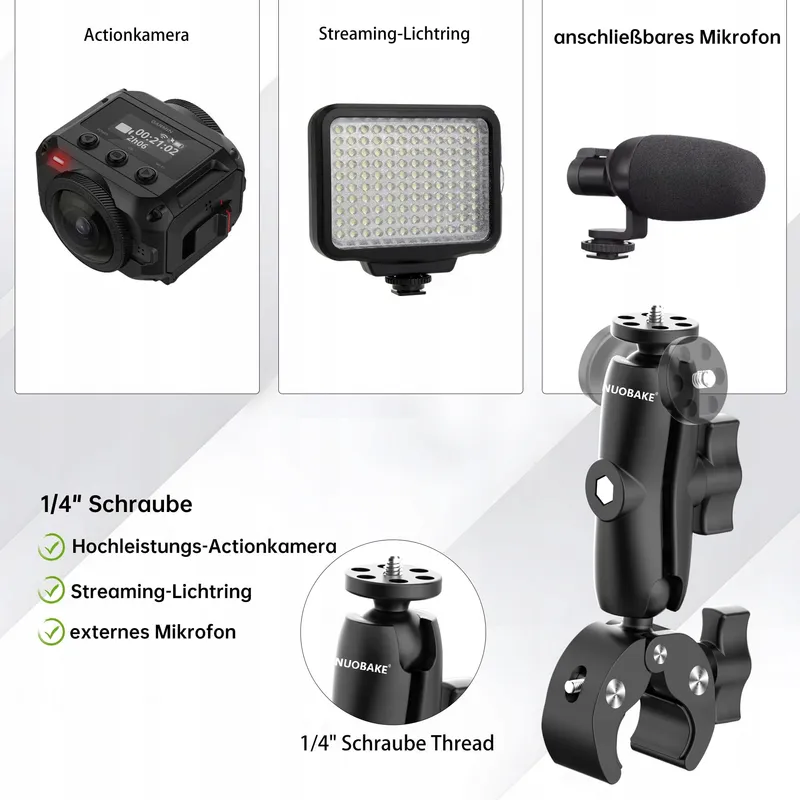 NUOBAKE Stuurhouder Set Sportcamera GoPro Insta360 — foto 4