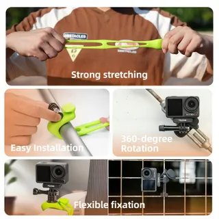 TELESIN Stuurband Houder Fiets Motor GoPro Insta360 DJI — miniatuur 4