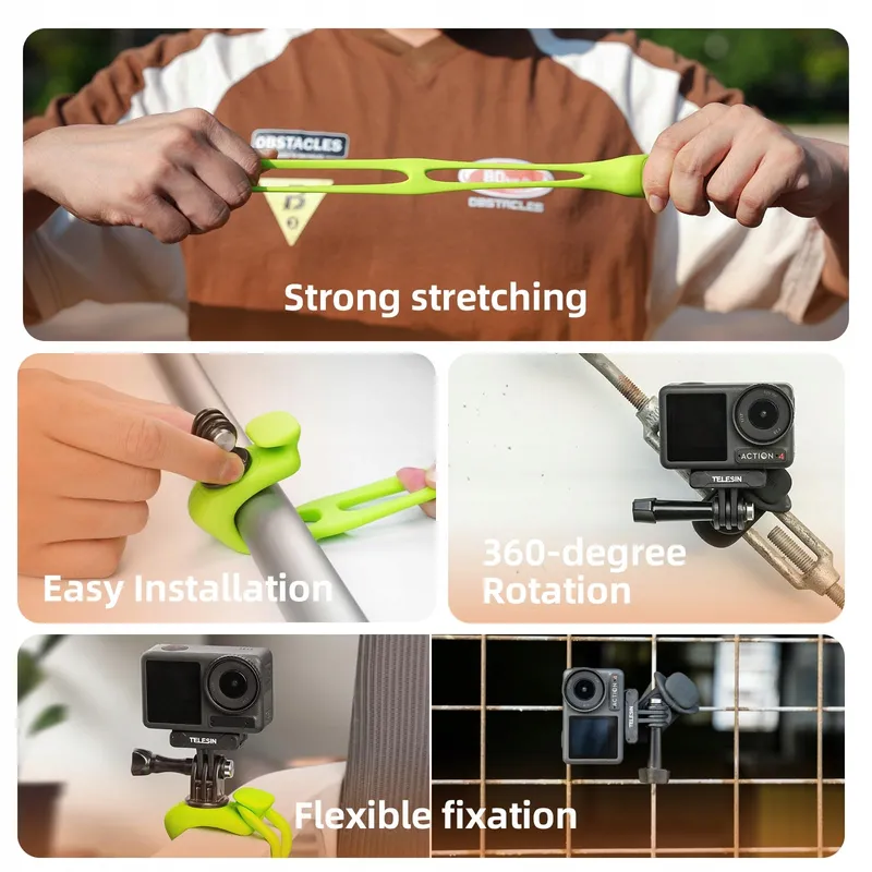 TELESIN Stuurband Houder Fiets Motor GoPro Insta360 DJI — foto 4
