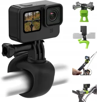 TELESIN Stuurband Houder Fiets Motor GoPro Insta360 DJI — miniatuur 1