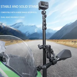 NEWFUN Camerahouder voor Insta360 X4 Motorfiets Kit 360° Stabiel — miniatuur 6