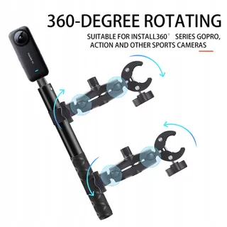 NEWFUN Camerahouder voor Insta360 X4 Motorfiets Kit 360° Stabiel — miniatuur 4