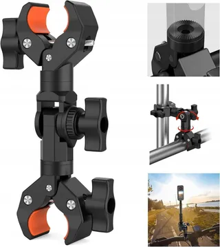UNSTINCER Dubbele Klem Magic Arm Insta360 X5 X4 X3 Fiets — miniatuur 1