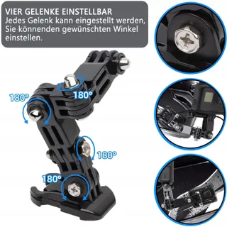 CLKE Motorhelmhouder voor GoPro en Andere Actiecamera's — miniatuur 4