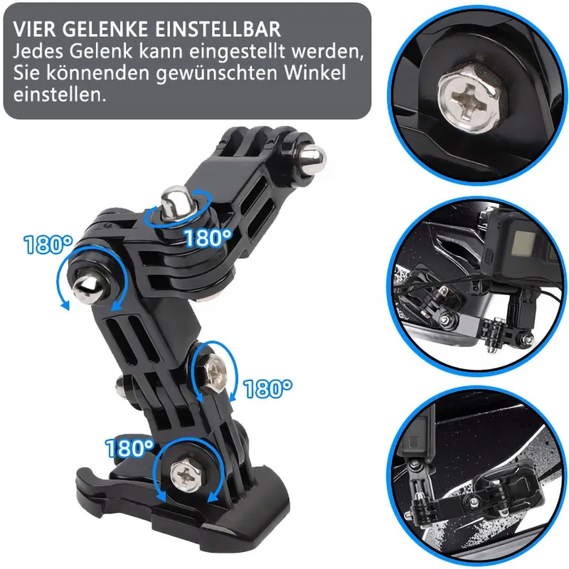 CLKE Motorhelmhouder voor GoPro en Andere Actiecamera's — foto 4