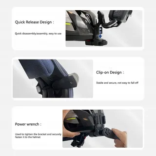 LUPHOLUE Helmkinhouder Motor GoPro Hero Xiaomi Yi SJCAM — miniatuur 3