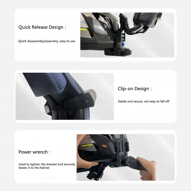 LUPHOLUE Helmkinhouder Motor GoPro Hero Xiaomi Yi SJCAM — foto 3