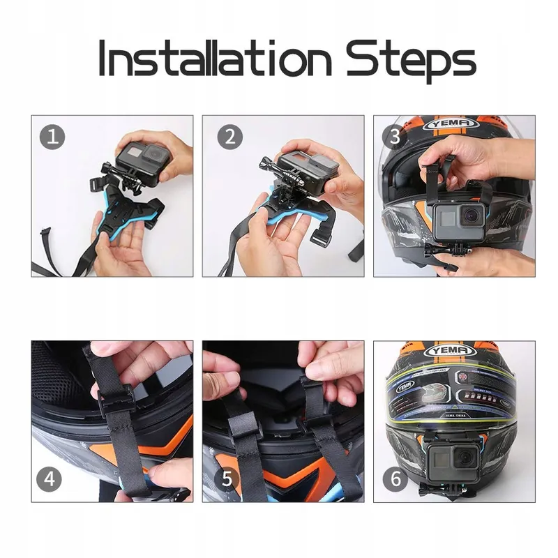 TELESIN Motorhelmhouder GoPro DJI Insta360 Actiecamera — foto 8