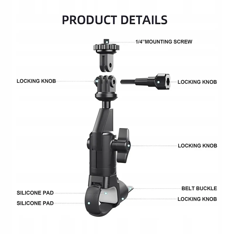 XUNNIU Motorcamerahouder voor GoPro Hero Insta360 DJI Osmo 360 — foto 6
