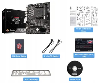 MSI A520M-A PRO Moederbord AMD AM4 DDR4 M.2 HDMI Micro-ATX — miniatuur 6