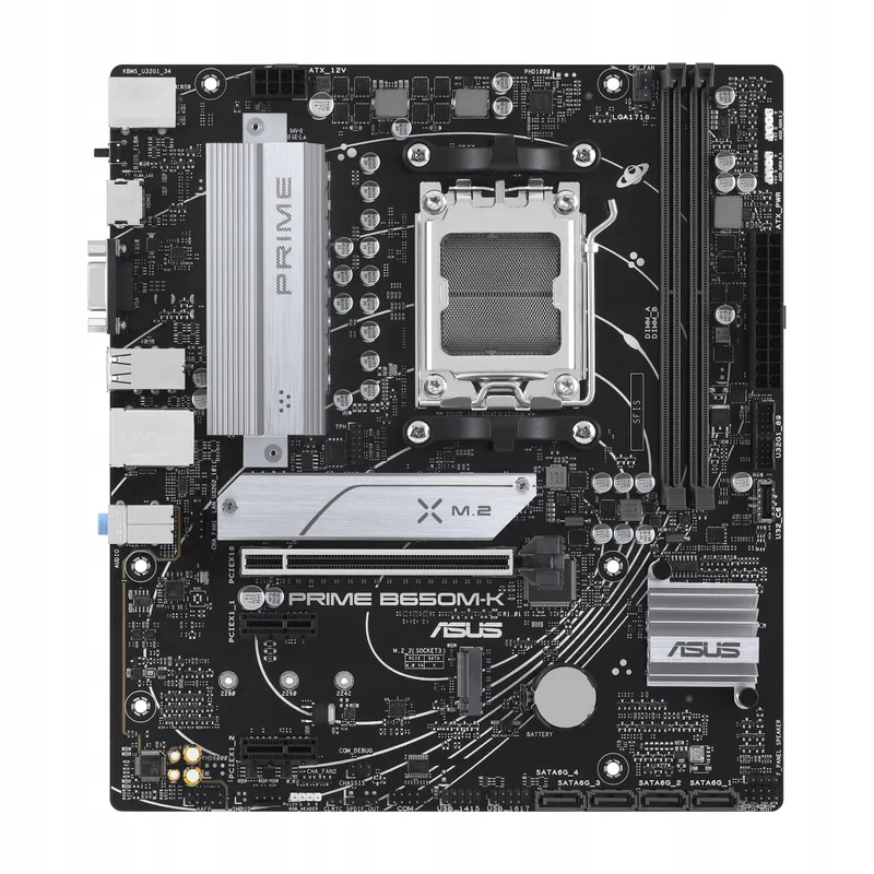 ASUS Prime B650M-K Moederbord AM5 DDR5 PCIe 5.0 Micro-ATX USB 3.2 — foto 2