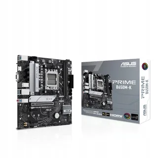 ASUS Prime B650M-K Moederbord AM5 DDR5 PCIe 5.0 Micro-ATX USB 3.2 — miniatuur 1