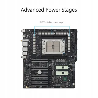 ASUS PRO WS TRX50-SAGE WiFi Moederbord sTR5 PCIe 5.0 CEB 10Gb — miniatuur 3