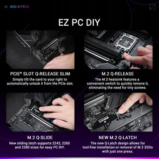 ASUS ROG Strix Z890-F Gaming WiFi Moederbord LGA1851 DDR5 PCIe 5.0 — miniatuur 5