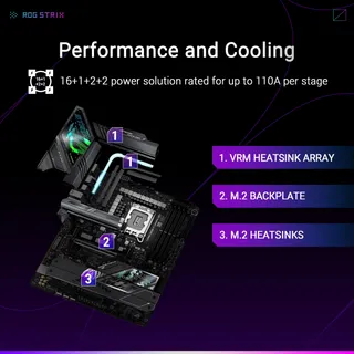 ASUS ROG Strix Z890-F Gaming WiFi Moederbord LGA1851 DDR5 PCIe 5.0 — miniatuur 3
