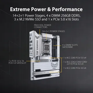 ASUS TUF Gaming B850-BTF Moederbord AM5 Ryzen 9000 ATX PCIe 5 DDR5 — miniatuur 3
