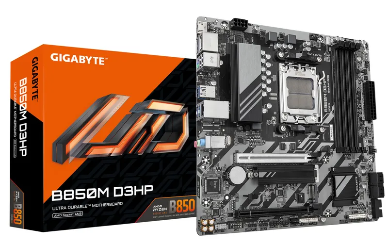 GIGABYTE B850M D3HP Moederbord AMD Ryzen DDR5 8200MHz PCIe5.0 USB3.2 — foto 1