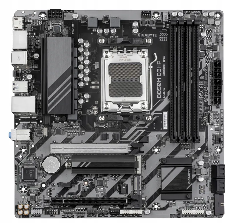 GIGABYTE B850M D3HP Moederbord AMD Ryzen DDR5 8200MHz PCIe5.0 USB3.2 — foto 2