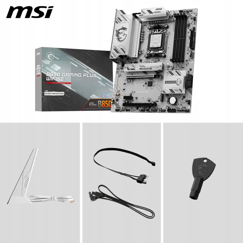 MSI B850 Gaming Plus WIFI6E Moederbord Ryzen 9000 AM5 DDR5 ATX — foto 7