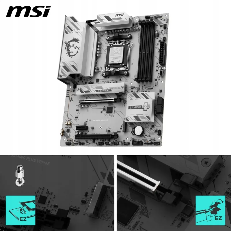 MSI B850 Gaming Plus WIFI6E Moederbord Ryzen 9000 AM5 DDR5 ATX — foto 3