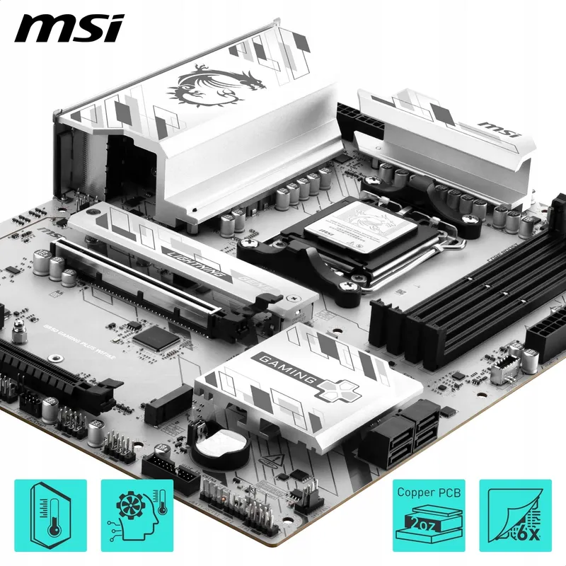 MSI B850 Gaming Plus WIFI6E Moederbord Ryzen 9000 AM5 DDR5 ATX — foto 4