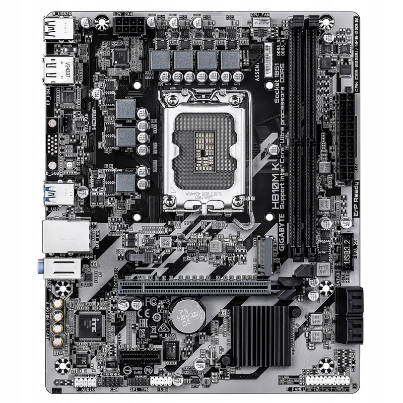 GIGABYTE H810M K Moederbord Intel Core Ultra DDR5 6400 M.2 USB-C — foto 2