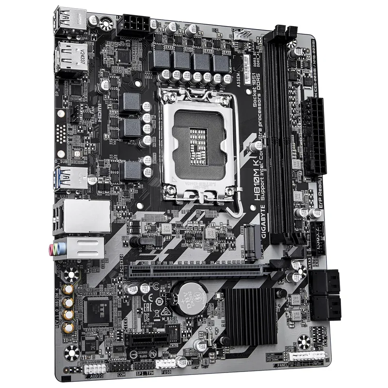 GIGABYTE H810M K Moederbord Intel Core Ultra DDR5 6400 M.2 USB-C — foto 3